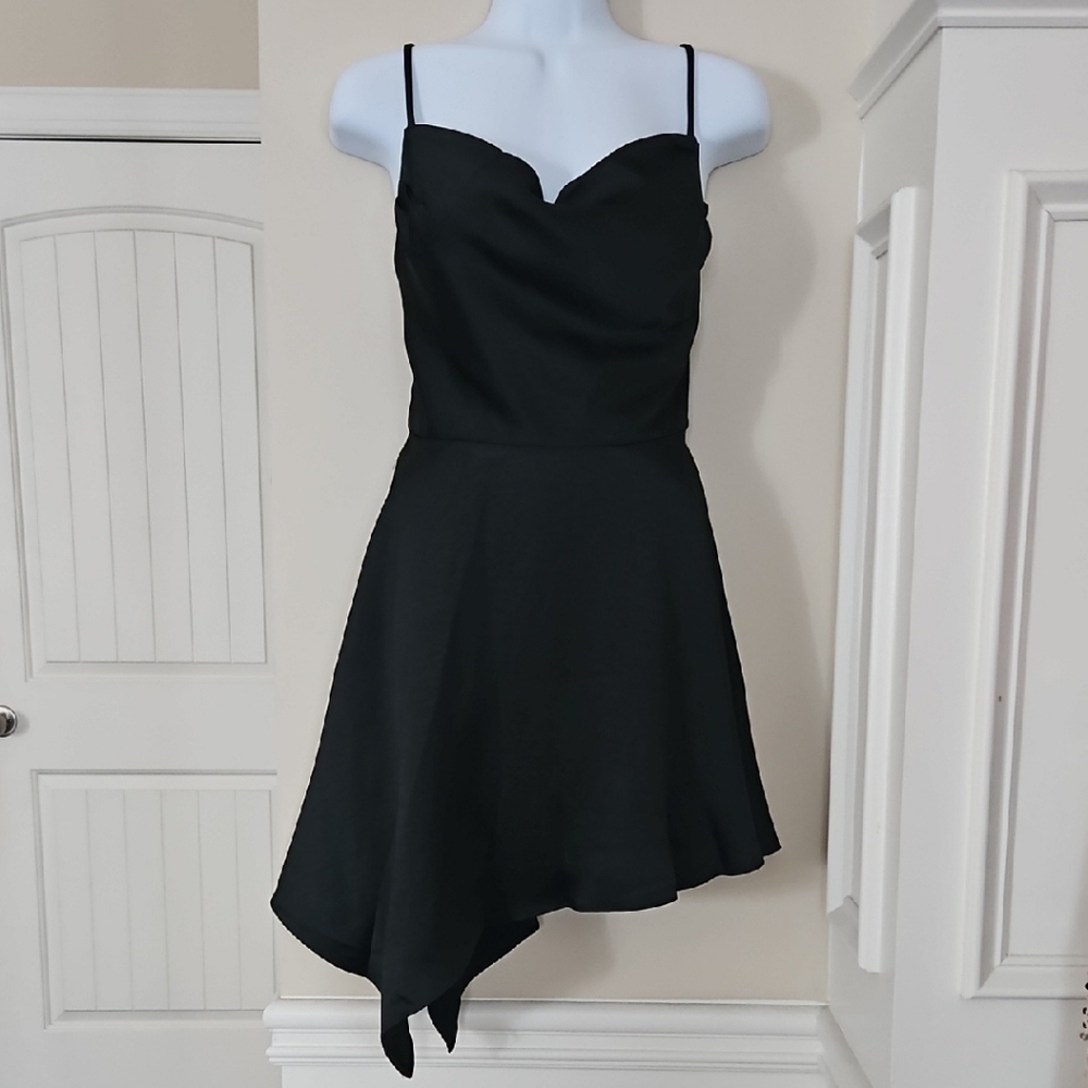 DO+BE Elegant Black Asymmetrical Dress